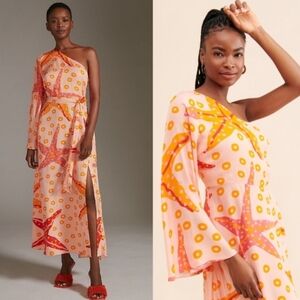 Farm Rio One-Shoulder Starfish Dress